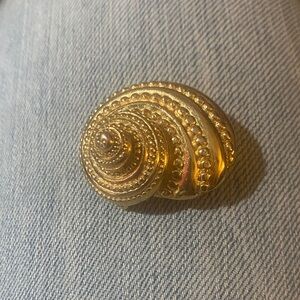 Gold Spiral Brooch